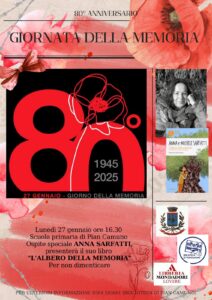 Locandina dell'evento con autrice